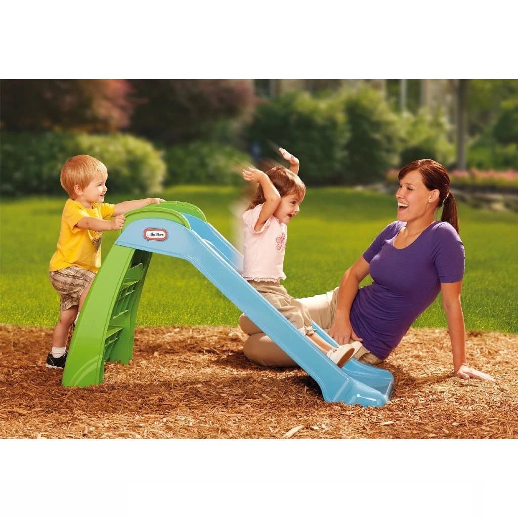 Little Tikes Junior Glijbaan 122x49x70 cm Blauw/Groen - foto 2