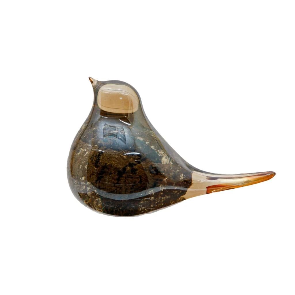 Glazen Sculptuur Vogel 16x6x10 cm Amber - foto 1