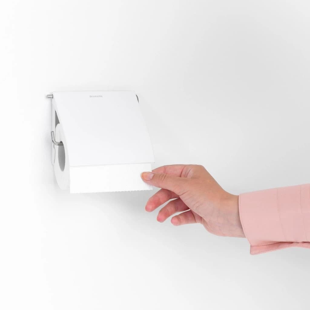 Brabantia ReNew Toiletrolhouder met Klep Wit - foto 4