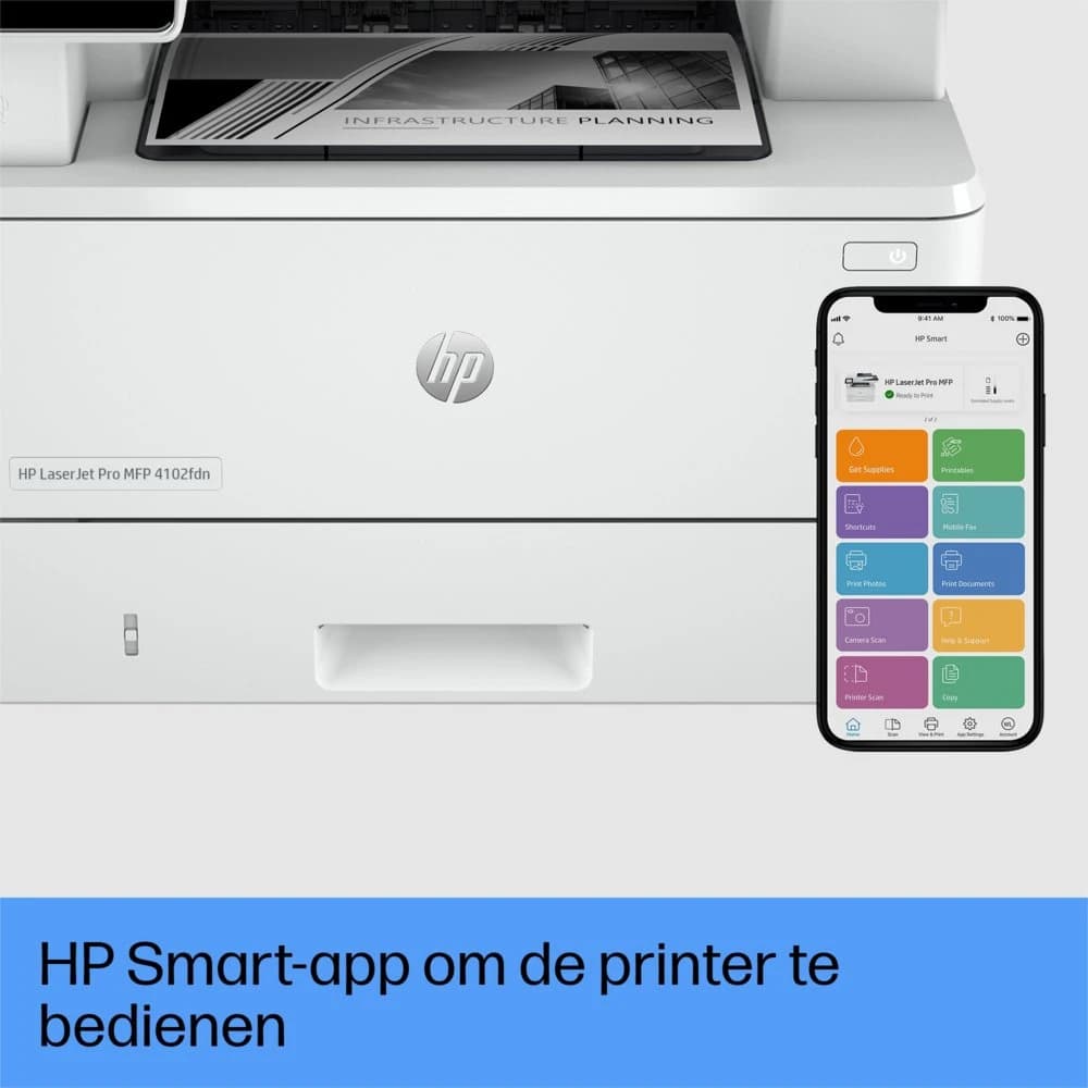 HP LaserJet Pro MFP 4102fdn AiO | 1200 x 1200 DPI | Zwart/Wit - foto 4