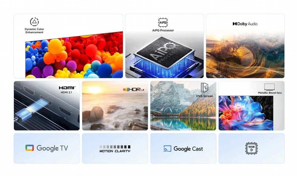TCL 43P69K 43" | 4K UHD Smart TV | Google TV | Dolby Vision | Zwart - foto 4