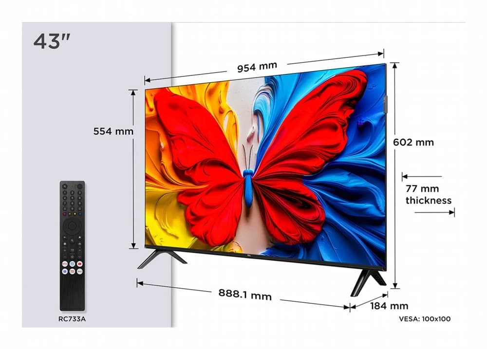 TCL 43S51K 43" | Full HD QLED Smart TV | Google TV | HDR10 | Zwart - foto 9