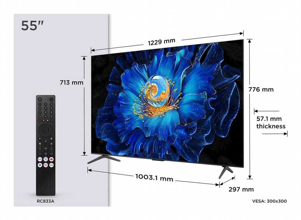 TCL 55C69KS 55" | 4K QD-Mini LED Smart TV | Google TV | Dolby Vision | Metallic - foto 8