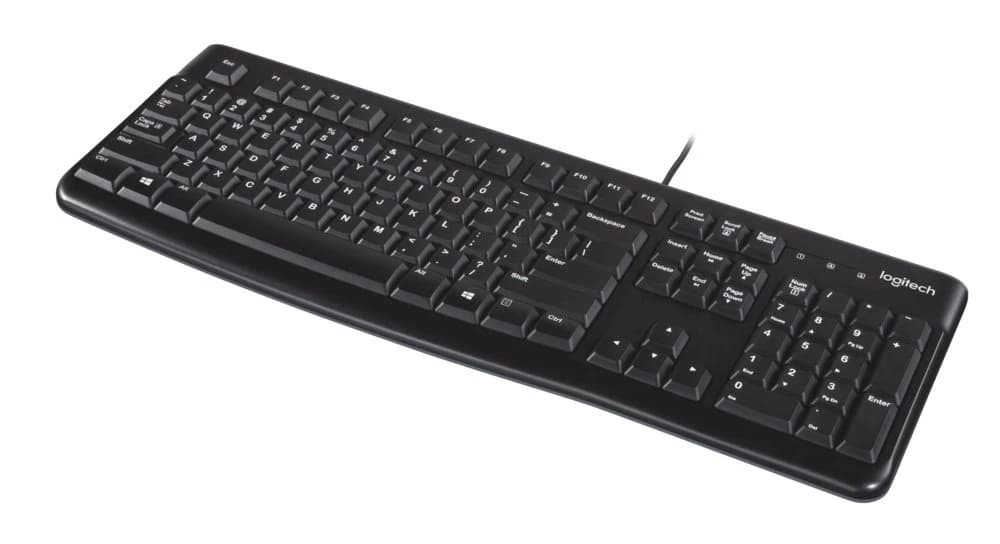 Logitech Keyboard K120 zijaanzicht