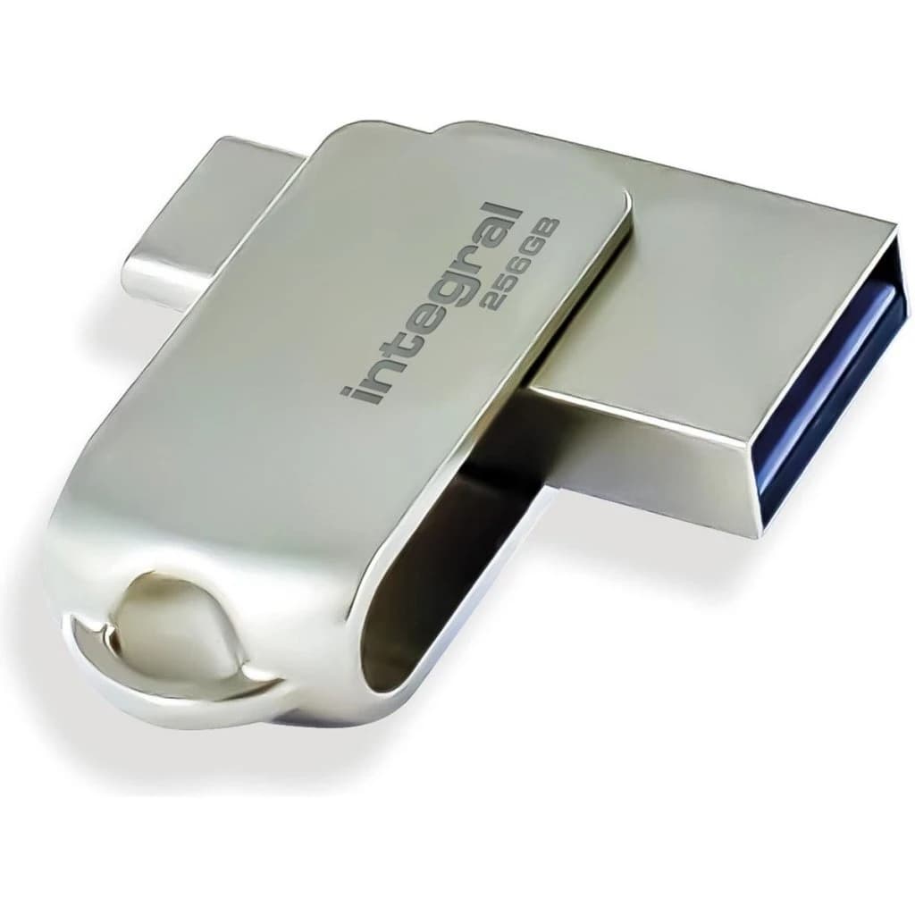 Integral 360-C Dual Flash Drive USB-C & USB 3.0 256 GB Metaal/Zilver - foto 2