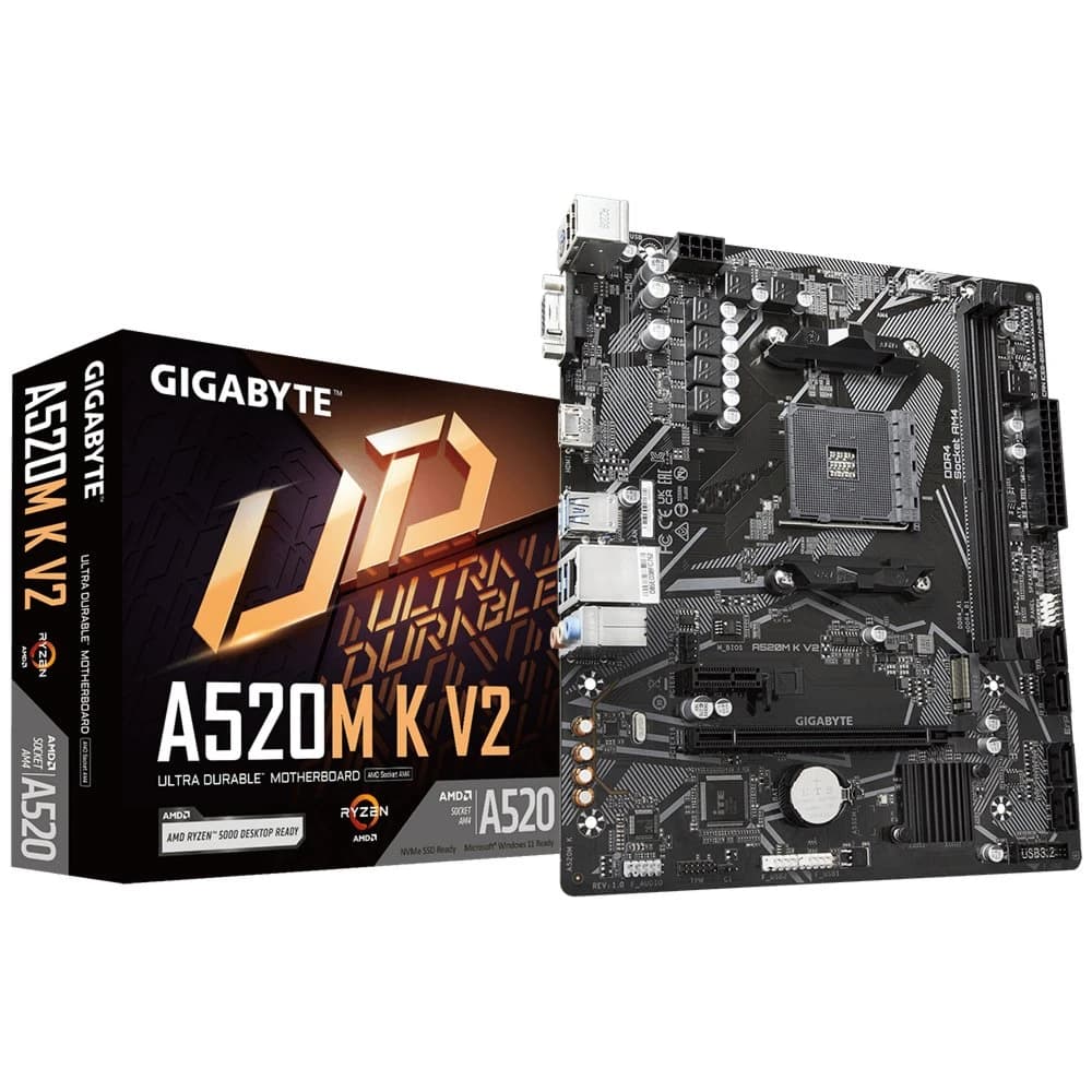 Gigabyte A520M-K V2 I/O paneel