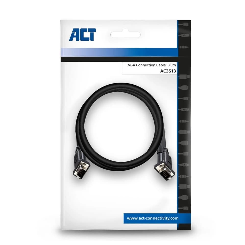 ACT AC3513 VGA-kabel connector detail