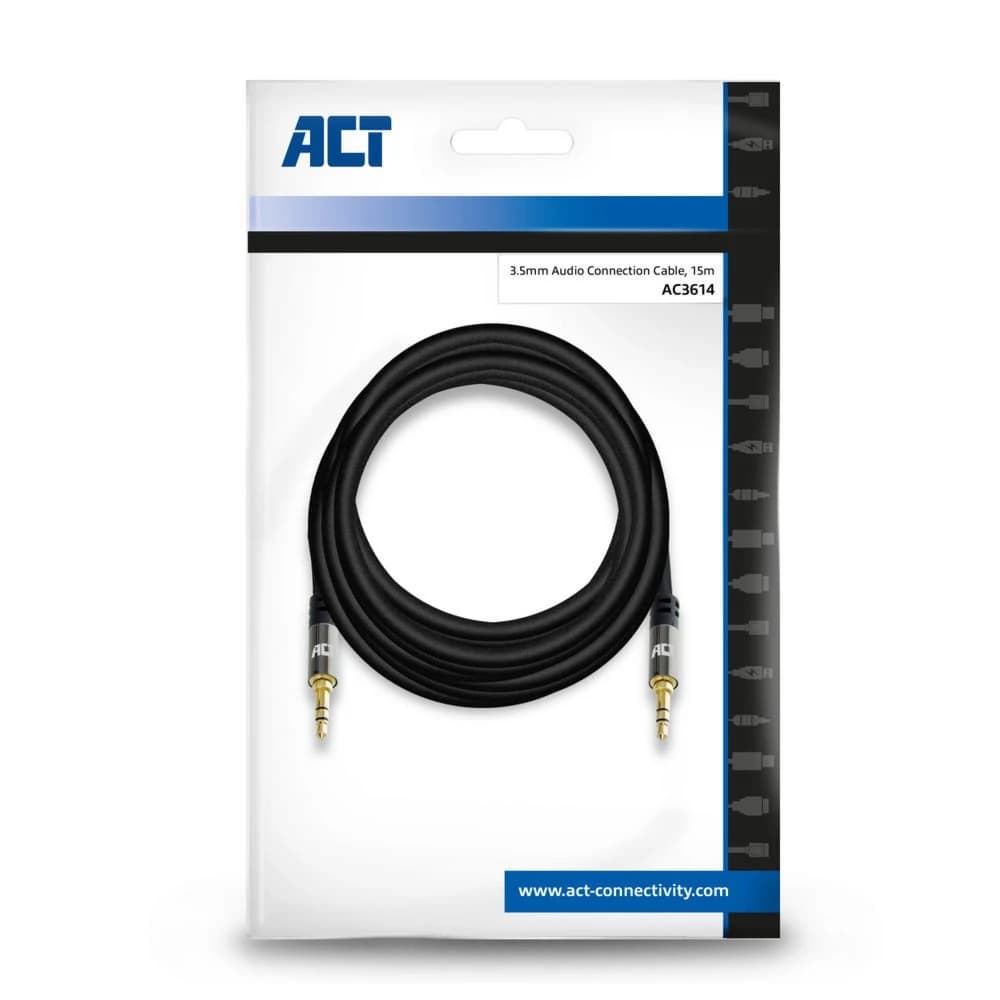 Vergulde 3,5mm jack connector van de audiokabel