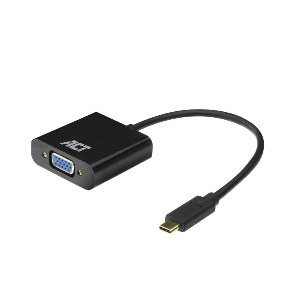 ACT AC7300 | USB-C naar VGA Adapter | 0,15 m | Zwart - foto 2