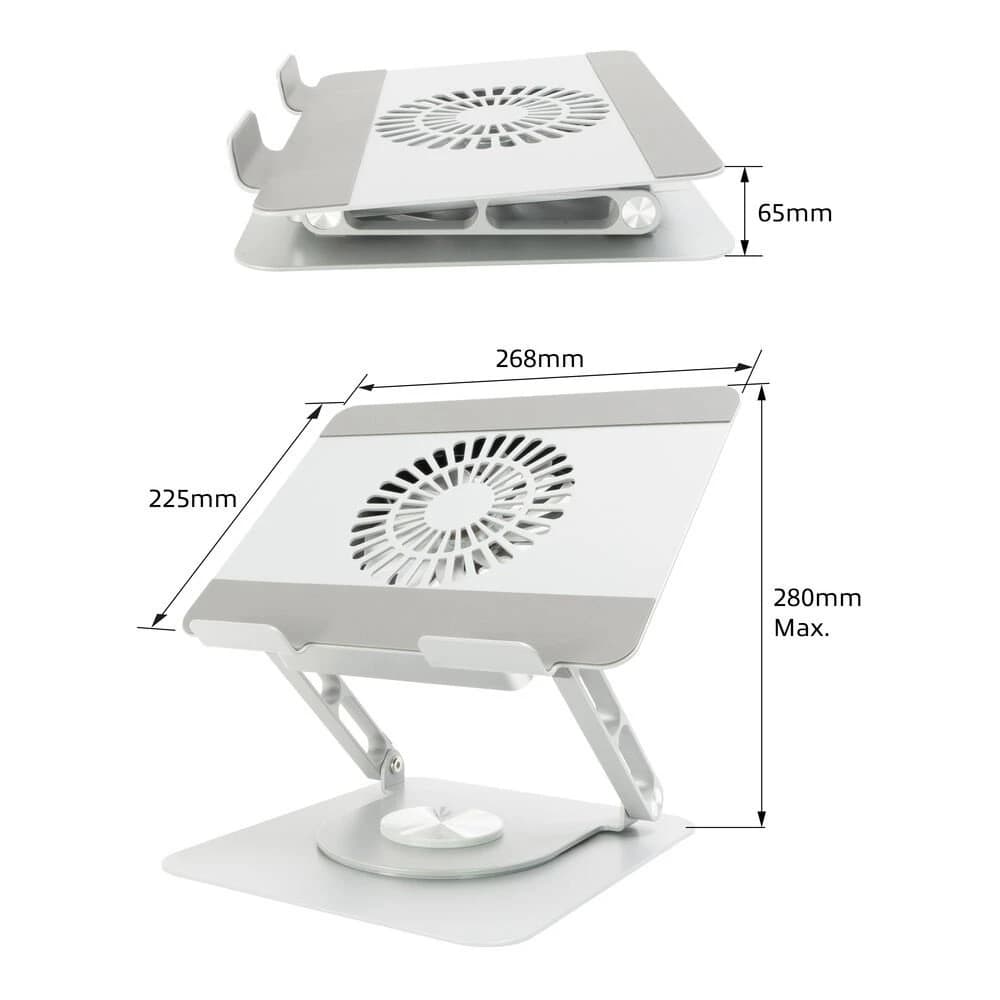 Laptopstandaard met antislip rubberen pads