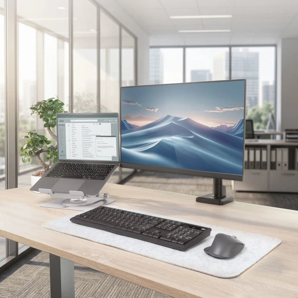 Draaibare laptopstandaard met ventilator, 360° - foto 4
