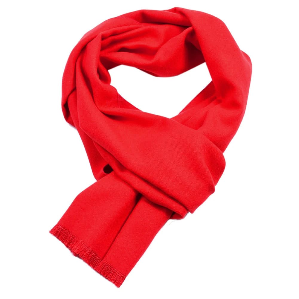 Heren sjaal van viscose in kasjmierlook, rood