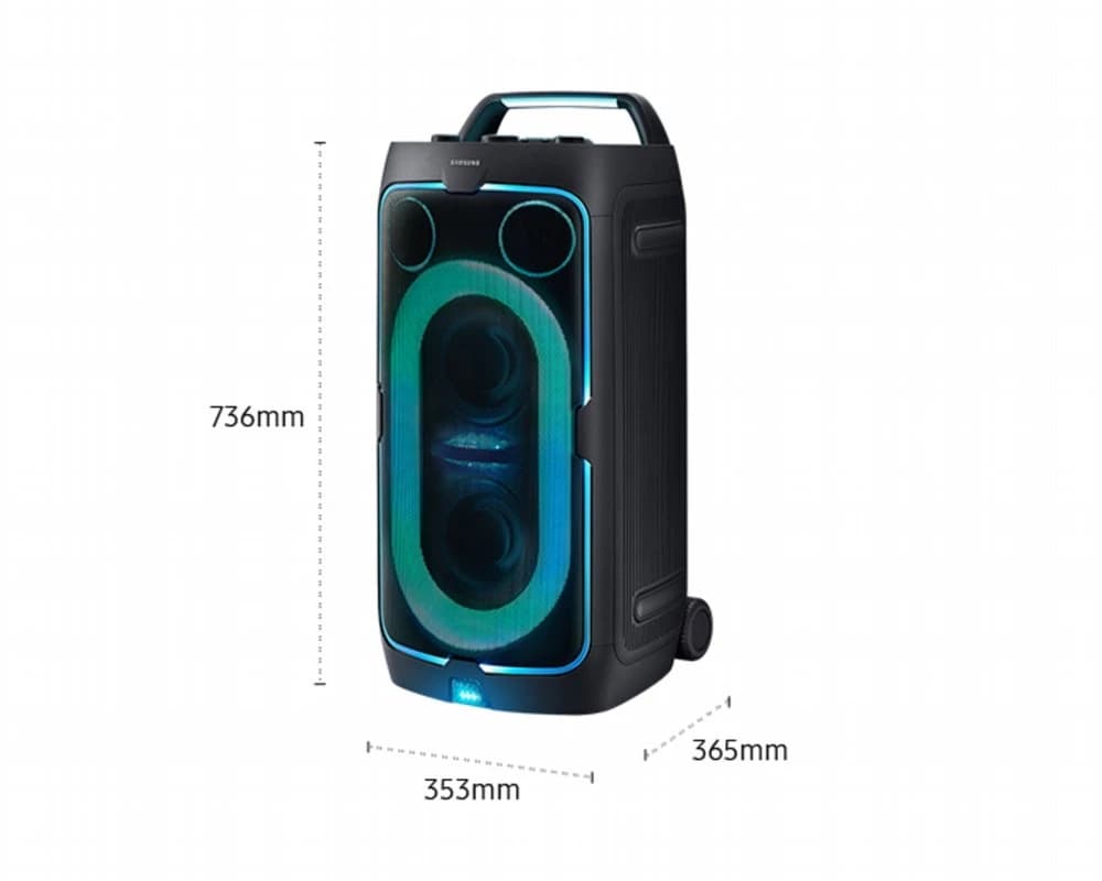 Samsung Sound Tower met telescopisch handvat en wielen