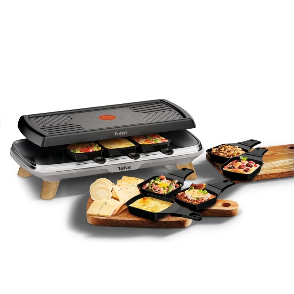 Tefal RE610D 3in1 8-Persoons Raclette Zwart/RVS/Hout - foto 3