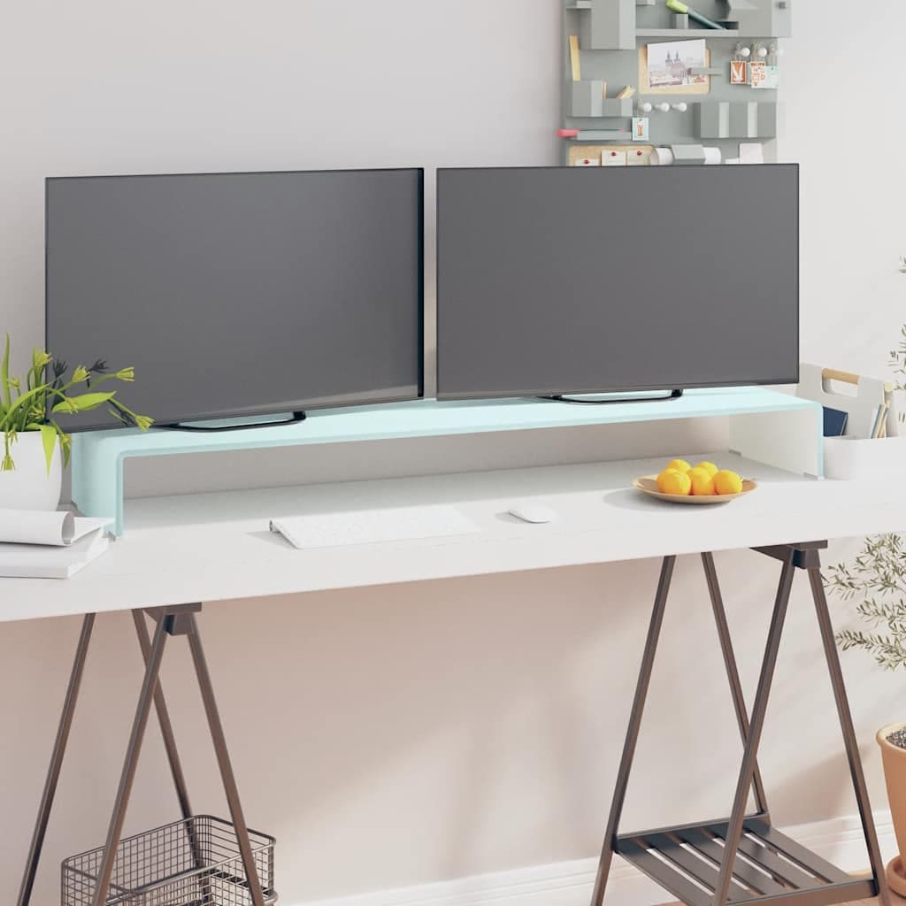vidaXL TV-meubel/monitorverhoger glas - foto 1