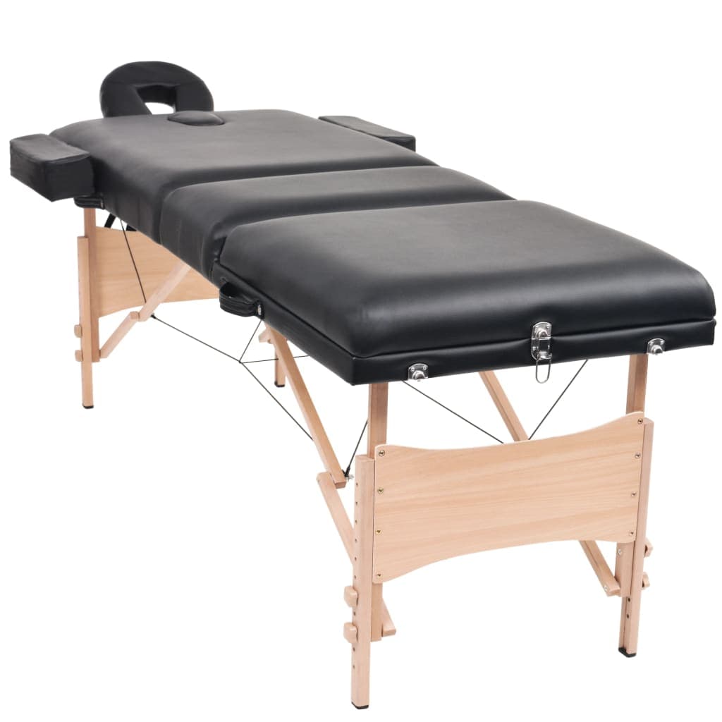 vidaXL Massagetafel- en krukset inklapbaar 3 zones dik - foto 2