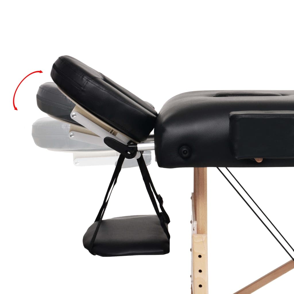 vidaXL Massagetafel- en krukset inklapbaar 3 zones dik - foto 9