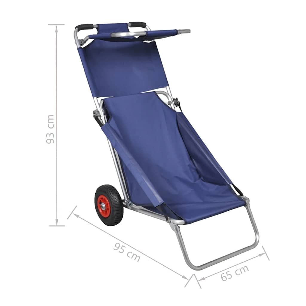 vidaXL Strandtrolley wielen draagbaar inklapbaar - foto 7