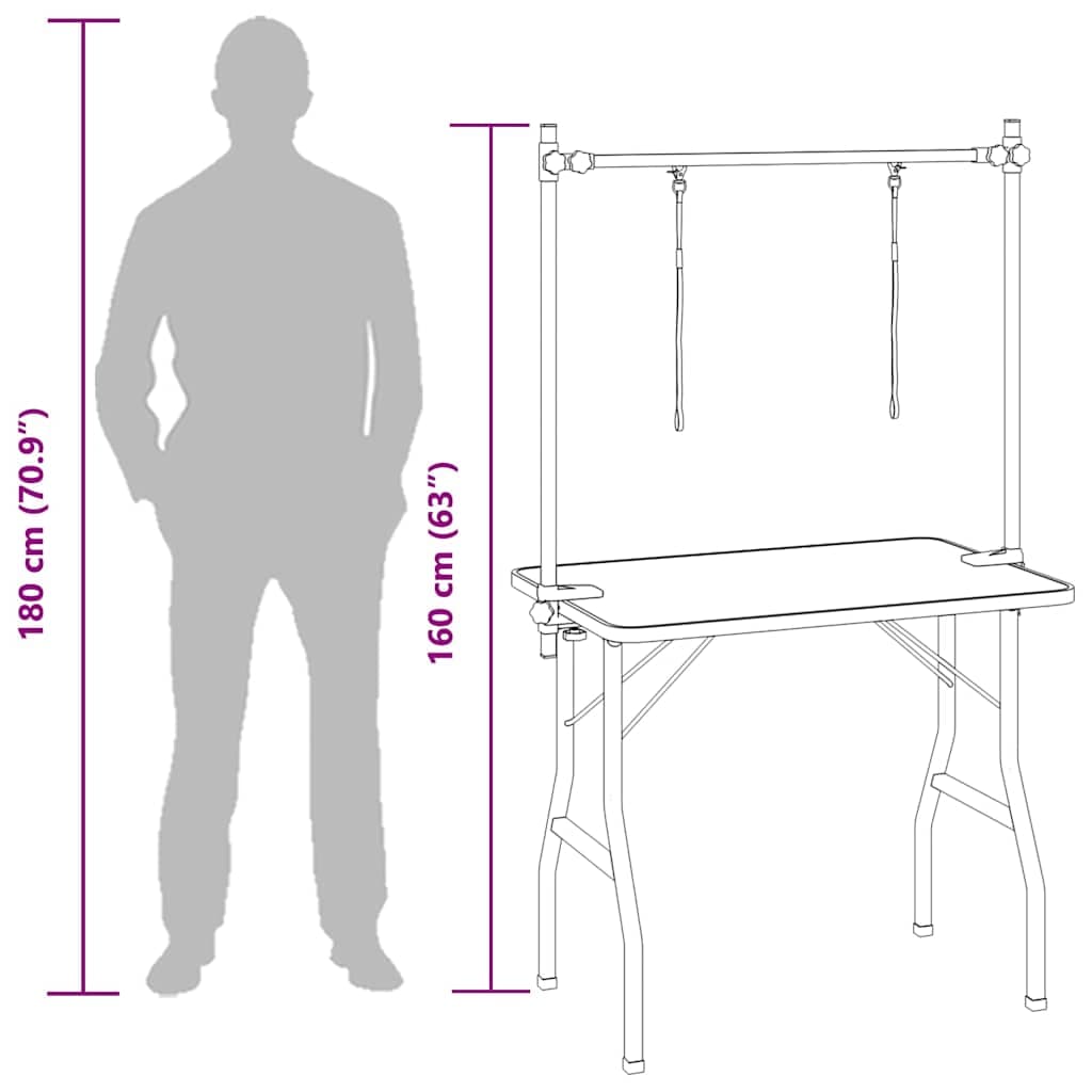 vidaXL Trimtafel huisdieren 2 aanlijnopties - foto 10