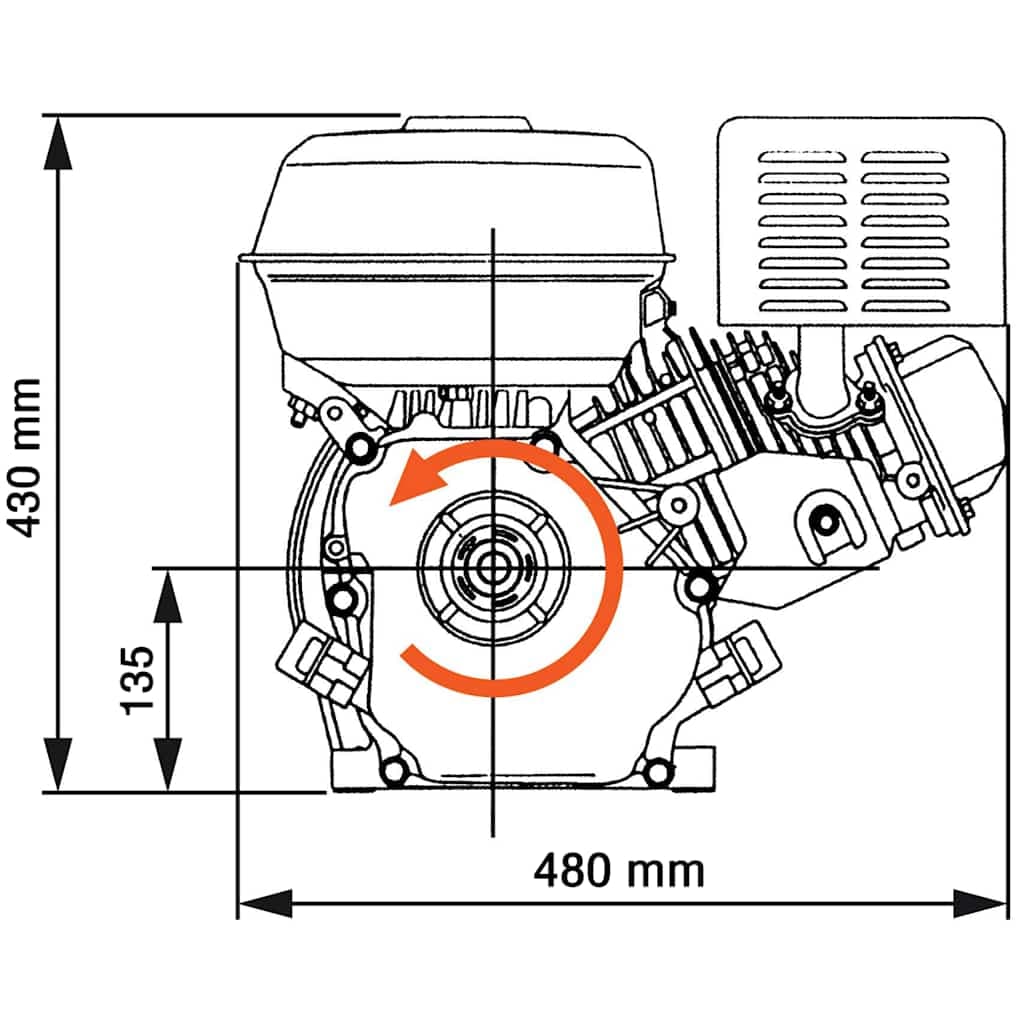 vidaXL Benzinemotor 15 pk 11 kW - foto 6