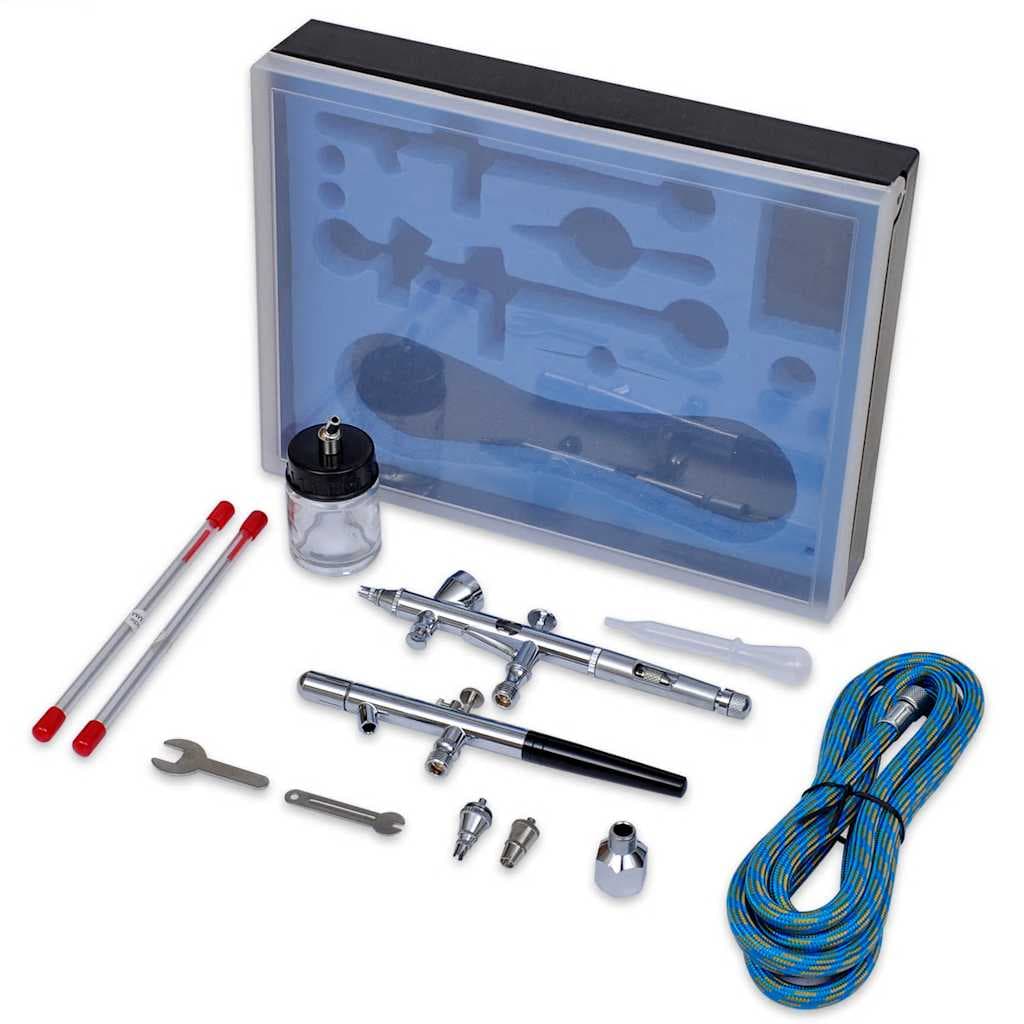 vidaXL Airbrush set 2 pistolen - foto 4