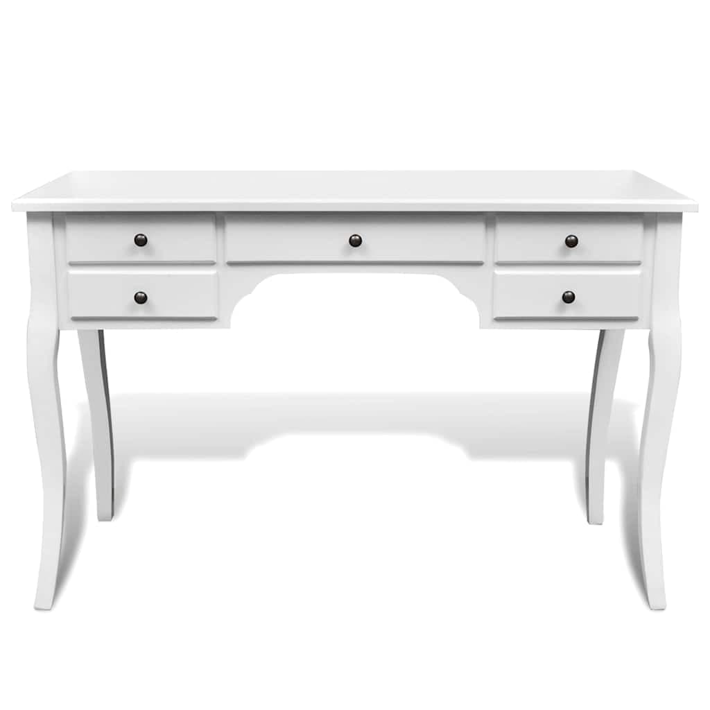 vidaXL Bureau gebogen poten 5 lades Franse stijl - foto 2