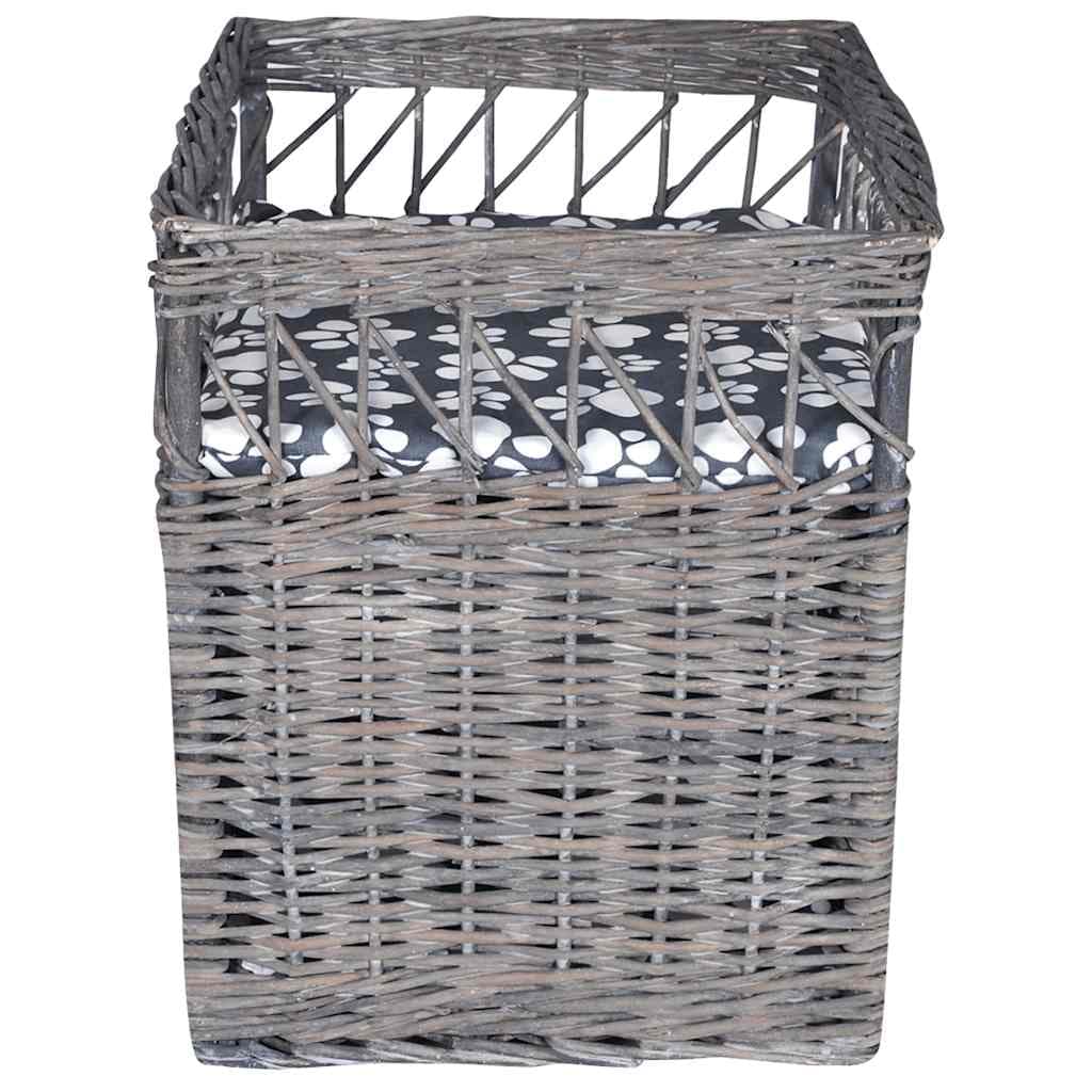 vidaXL Kattenbed/huis/krabpaal kussen vierkant wilgen - foto 3
