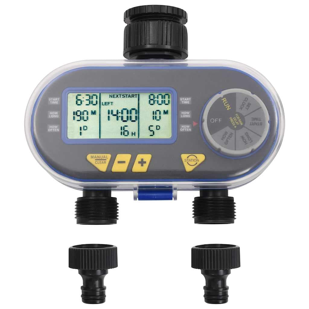 vidaXL Watertimer dubbele uitgang automatisch digitaal - foto 2