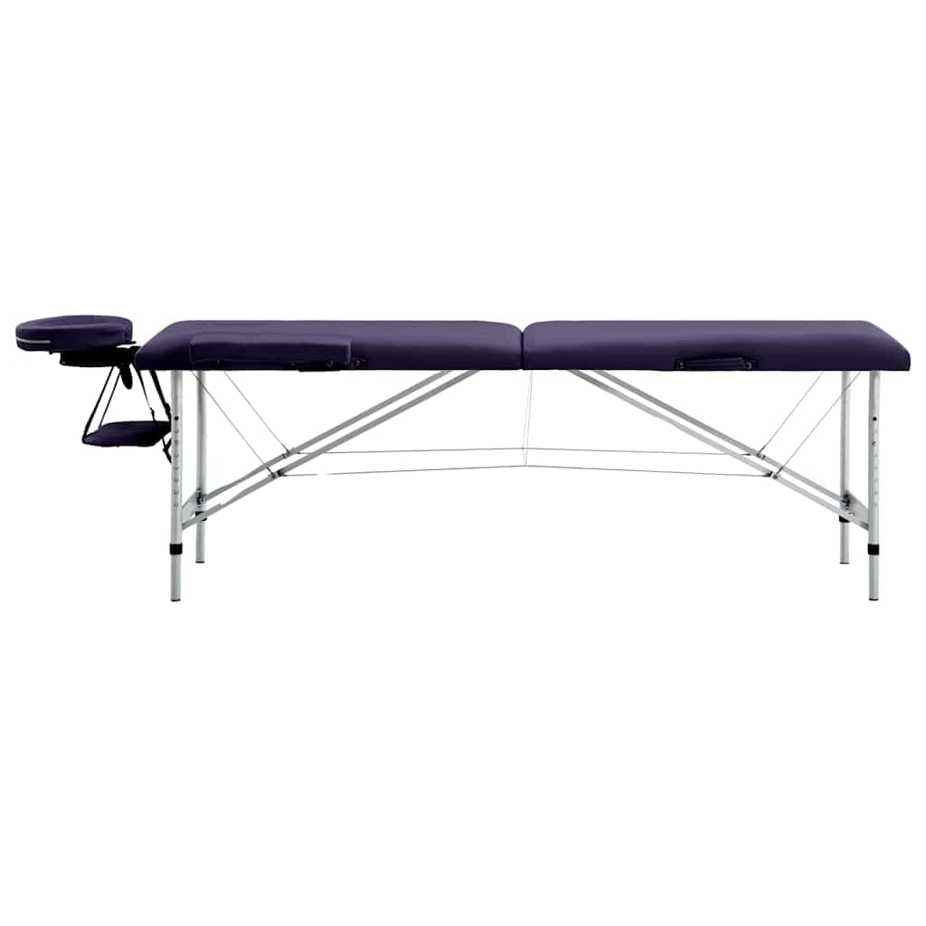 vidaXL Massagetafel inklapbaar 2 zones aluminum - foto 2
