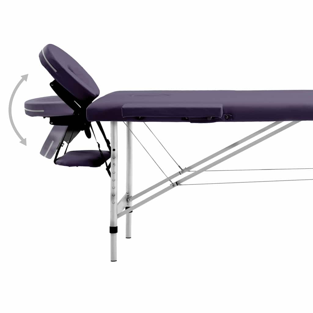 vidaXL Massagetafel inklapbaar 2 zones aluminum - foto 5