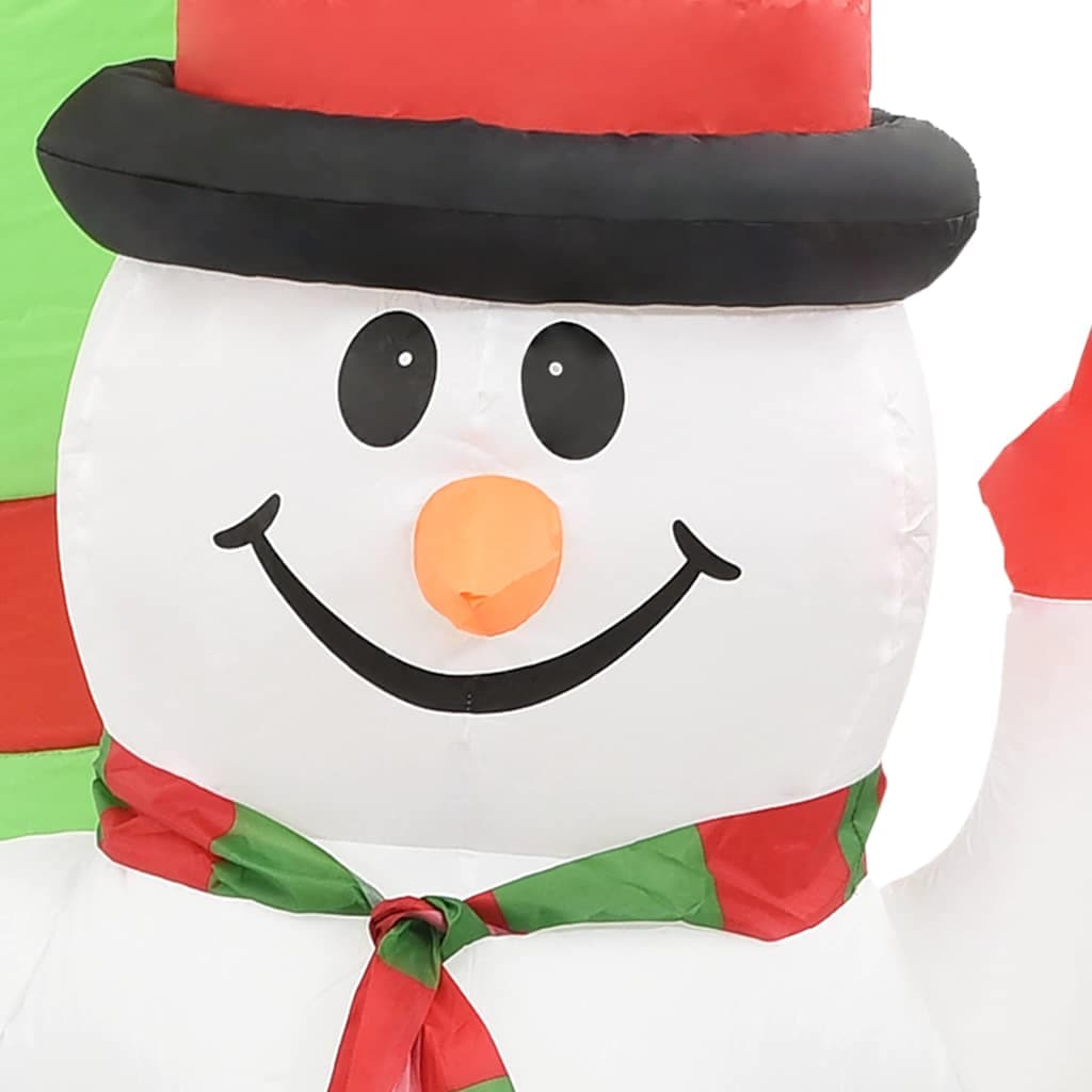 vidaXL Kerstboog kerstman sneeuwpop opblaasbaar LED - foto 7
