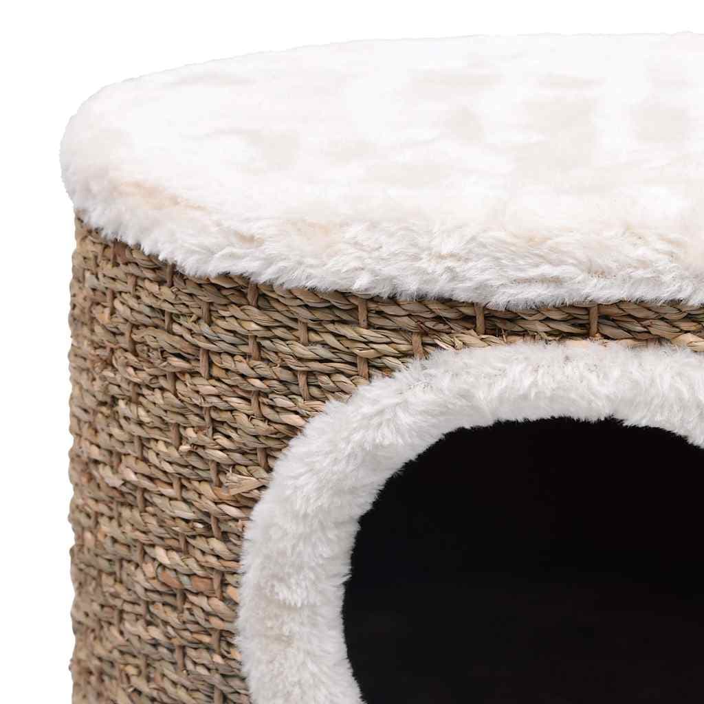 vidaXL Kattenhuis houten poten zeegras - foto 6
