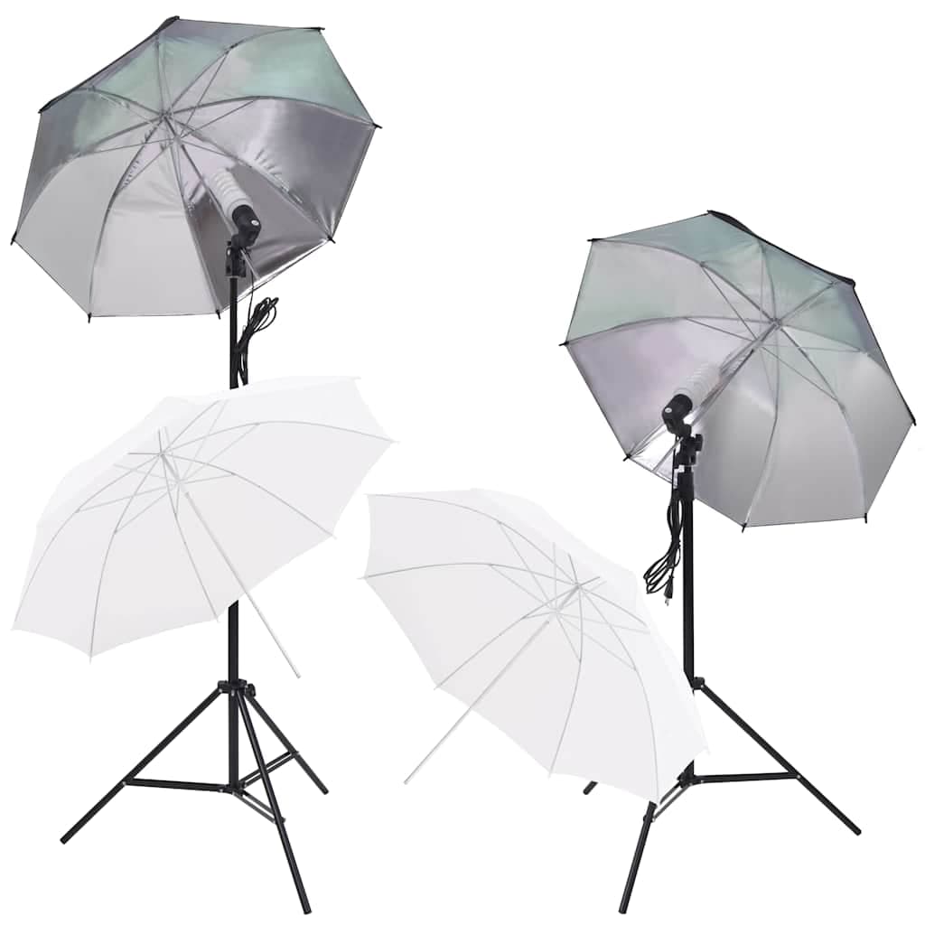 vidaXL Fotostudioset softboxlampen paraplu' achtergrond reflector - foto 2