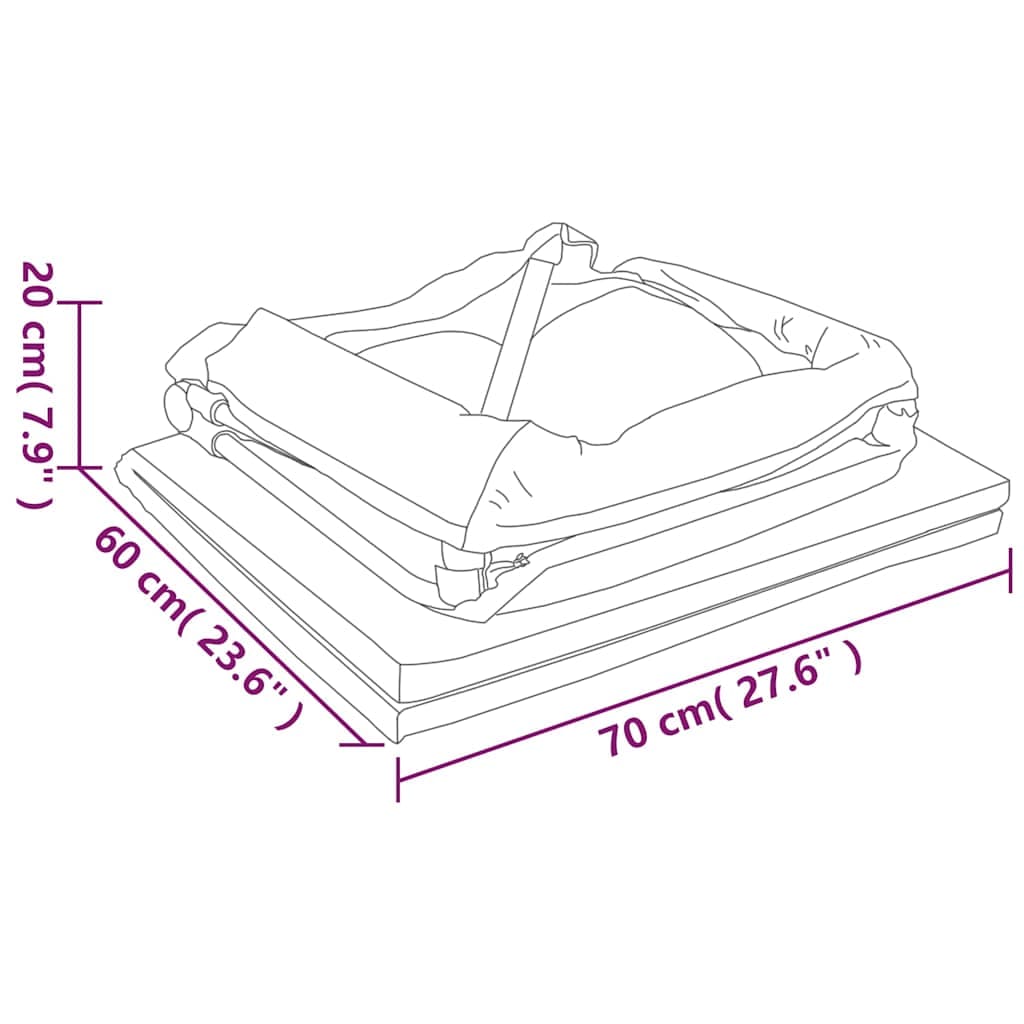 vidaXL Babybox met matras linnen - foto 12