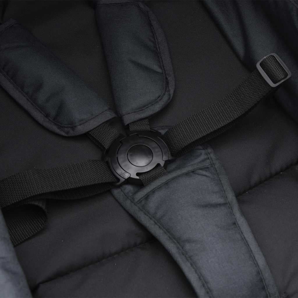 vidaXL Kinderwagen 2-in-1 staal antracietkleurig - foto 9