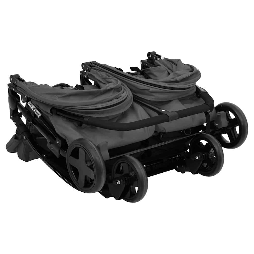 vidaXL Tweelingbuggy staal - foto 7