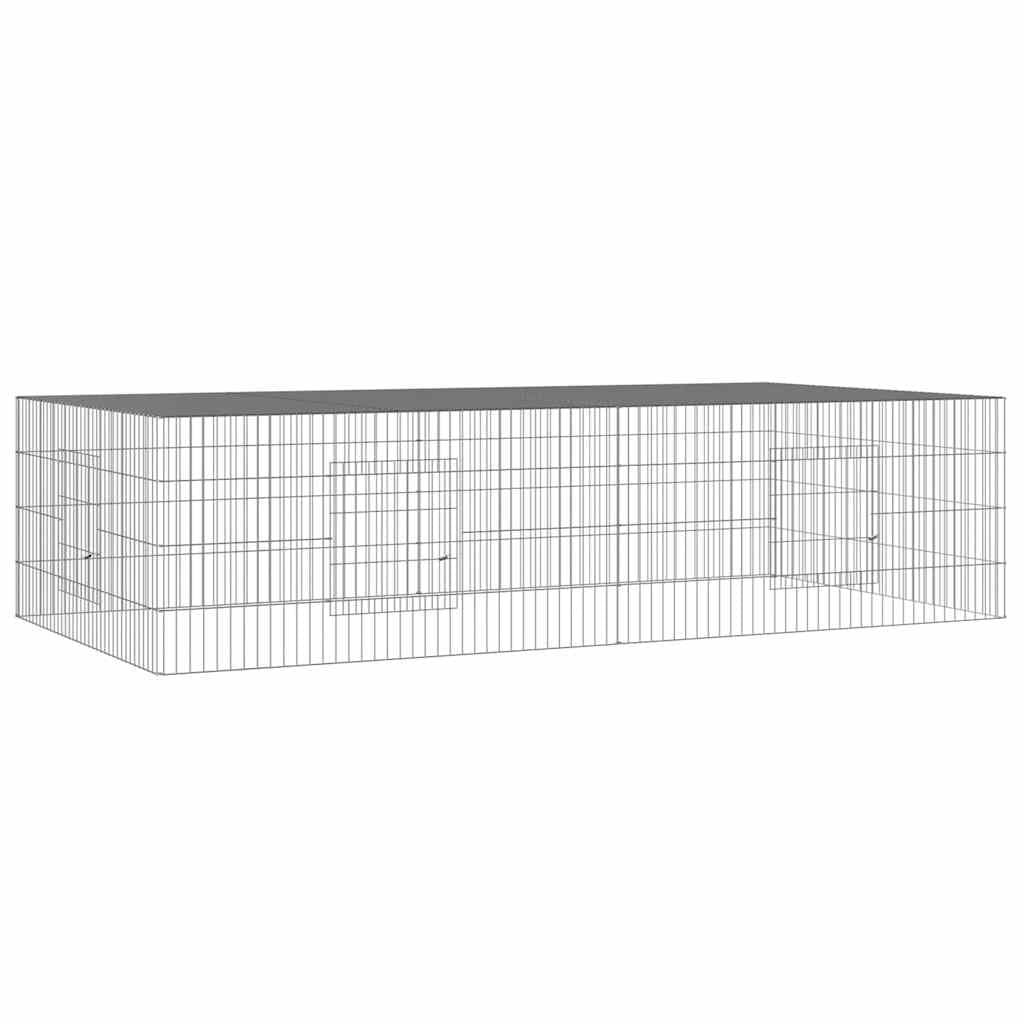 vidaXL Konijnenkooi 2 panelen ijzer - foto 2