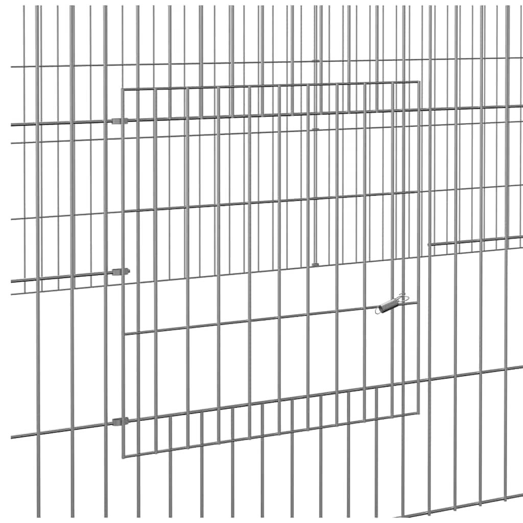 vidaXL Konijnenkooi 2 panelen ijzer - foto 6