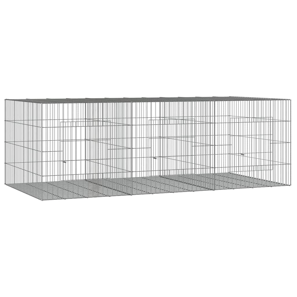 vidaXL Konijnenkooi 3 panelen ijzer - foto 2