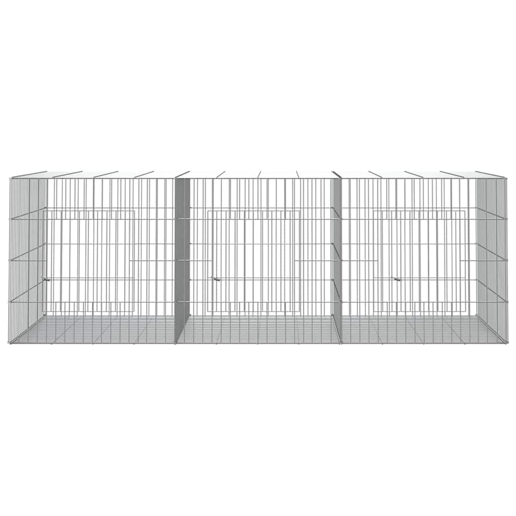 vidaXL Konijnenkooi 3 panelen ijzer - foto 3