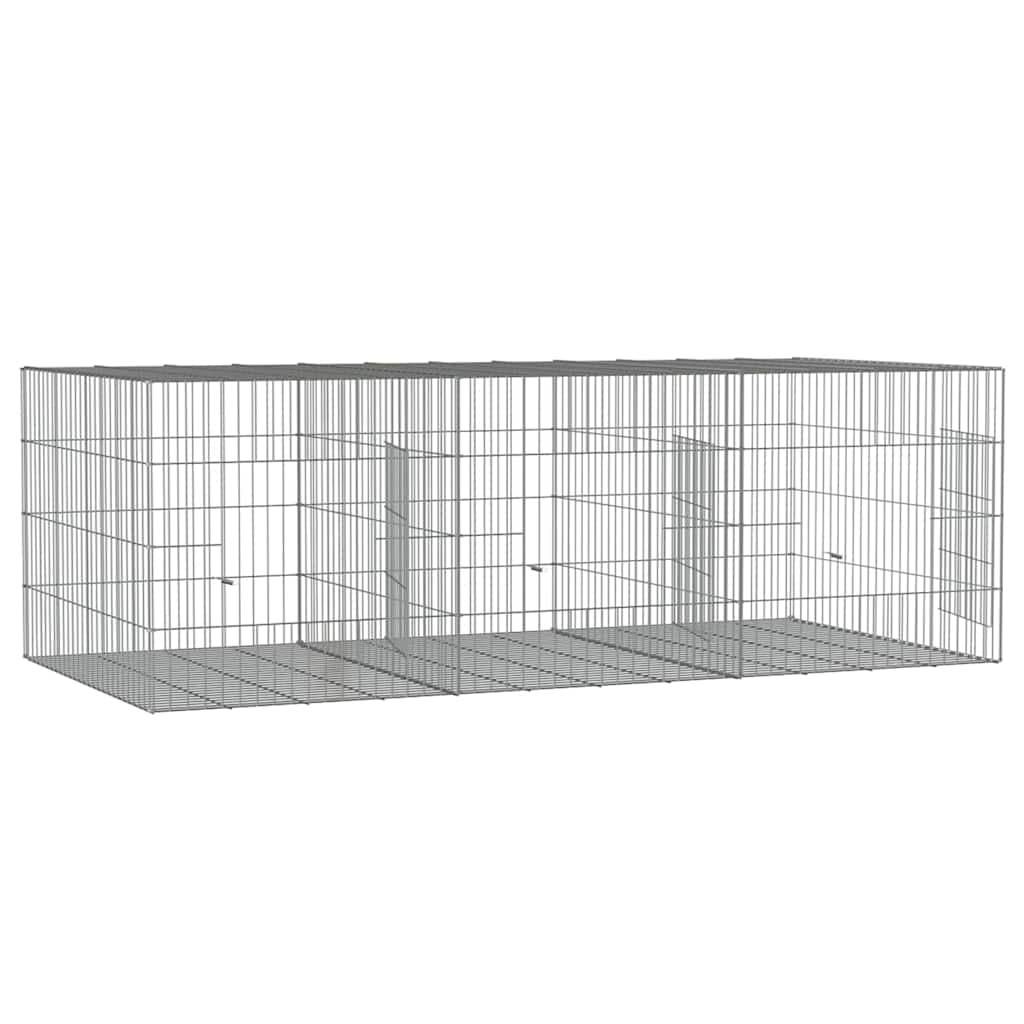 vidaXL Konijnenkooi 3 panelen ijzer - foto 4