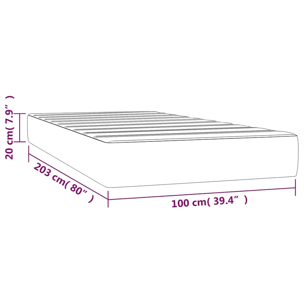 vidaXL Pocketveringmatras medium twin - foto 7