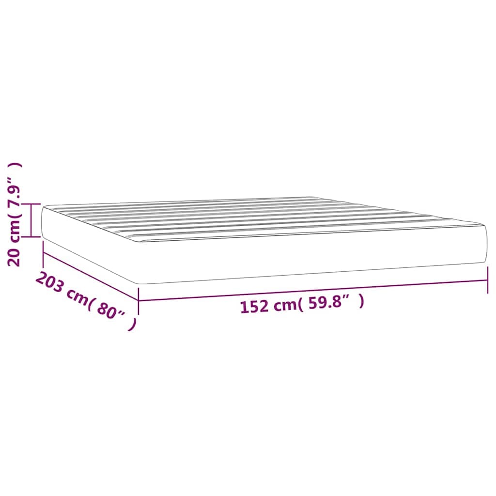 vidaXL Pocketveringmatras medium queen - foto 7