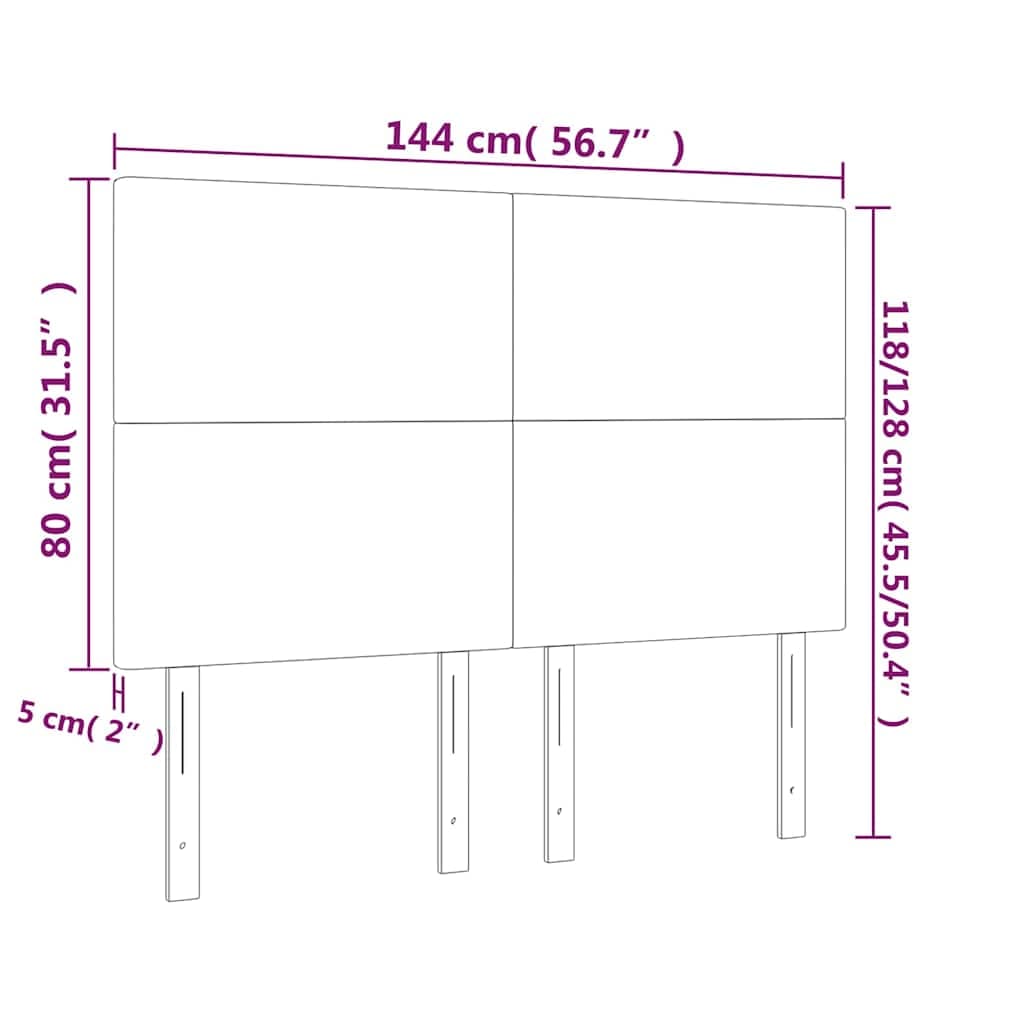 vidaXL Hoofdbord cappuccino 144x5x118/ - foto 8