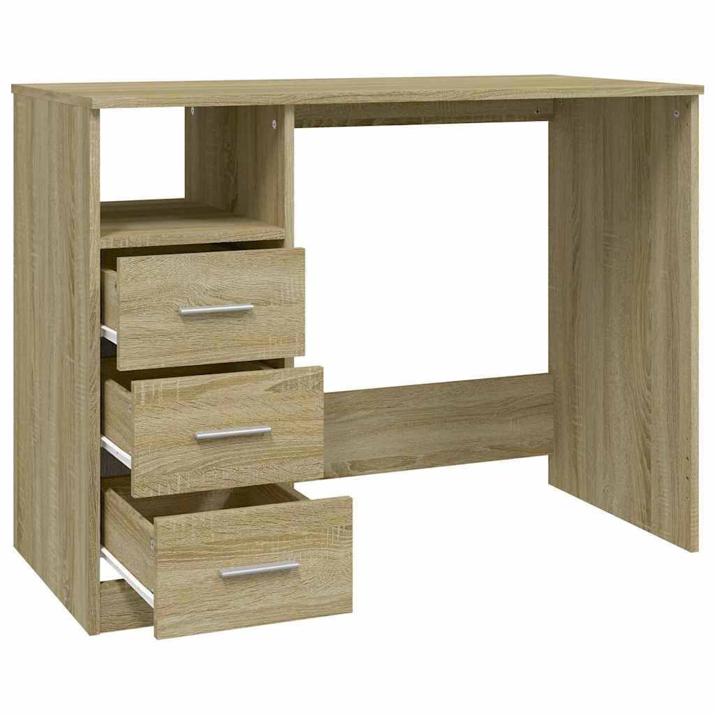 vidaXL Bureau lades eikenkleurig - foto 7
