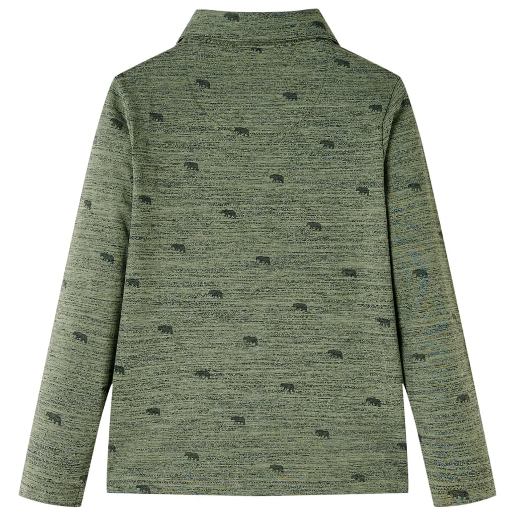 Kindershirt 116 gemêleerd kakikleurig - foto 2