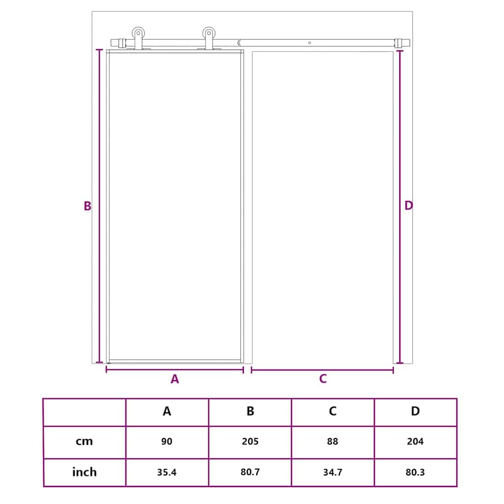 vidaXL Schuifdeur helder ESG-glas - foto 10