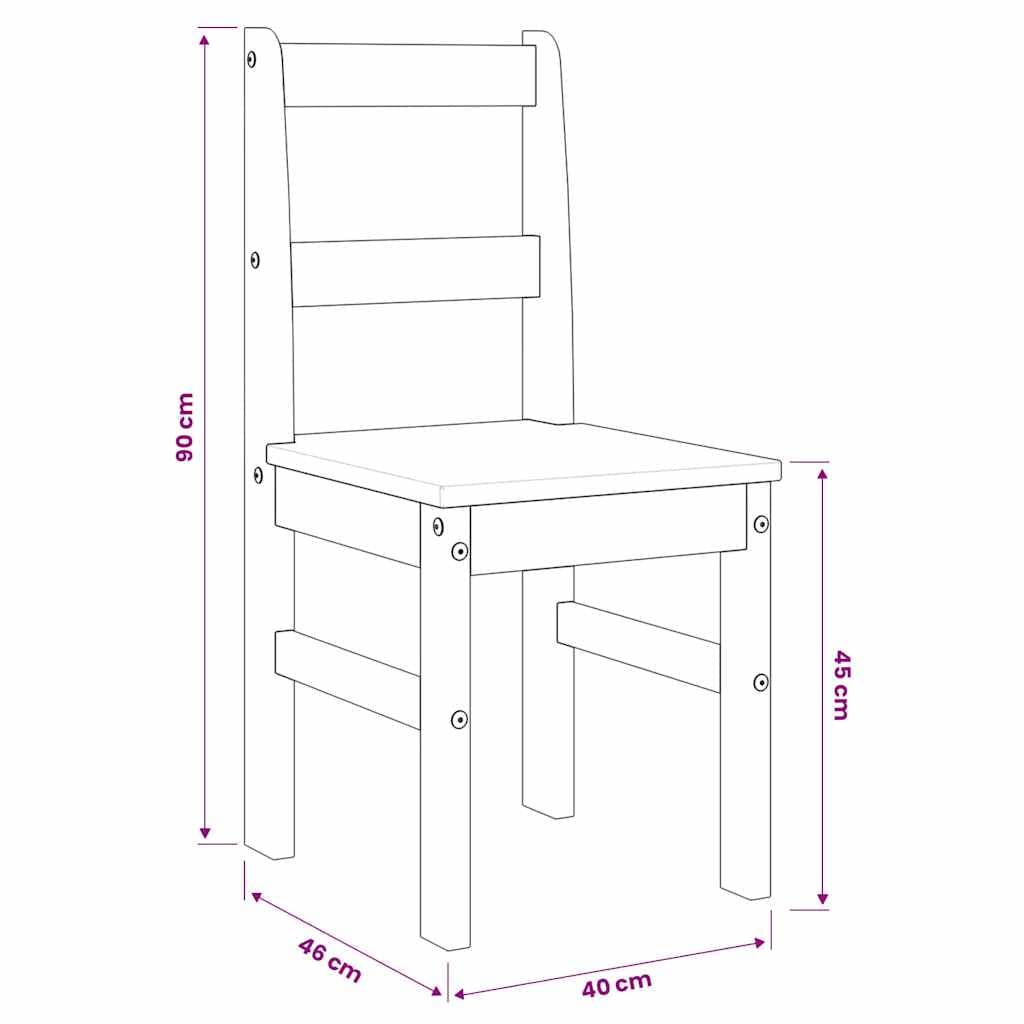 vidaXL Eetkamerstoelen PANAMA grenenhout - foto 9