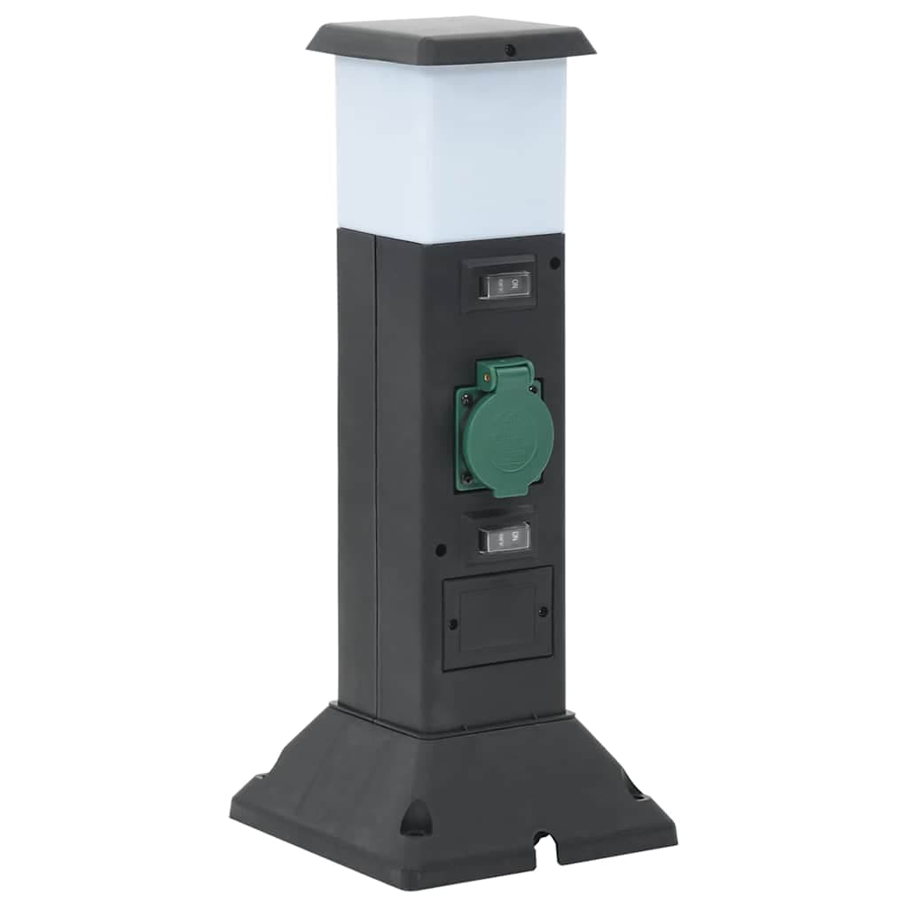 vidaXL Tuinstopcontact met lamp en grondpin 2-wegs - foto 4