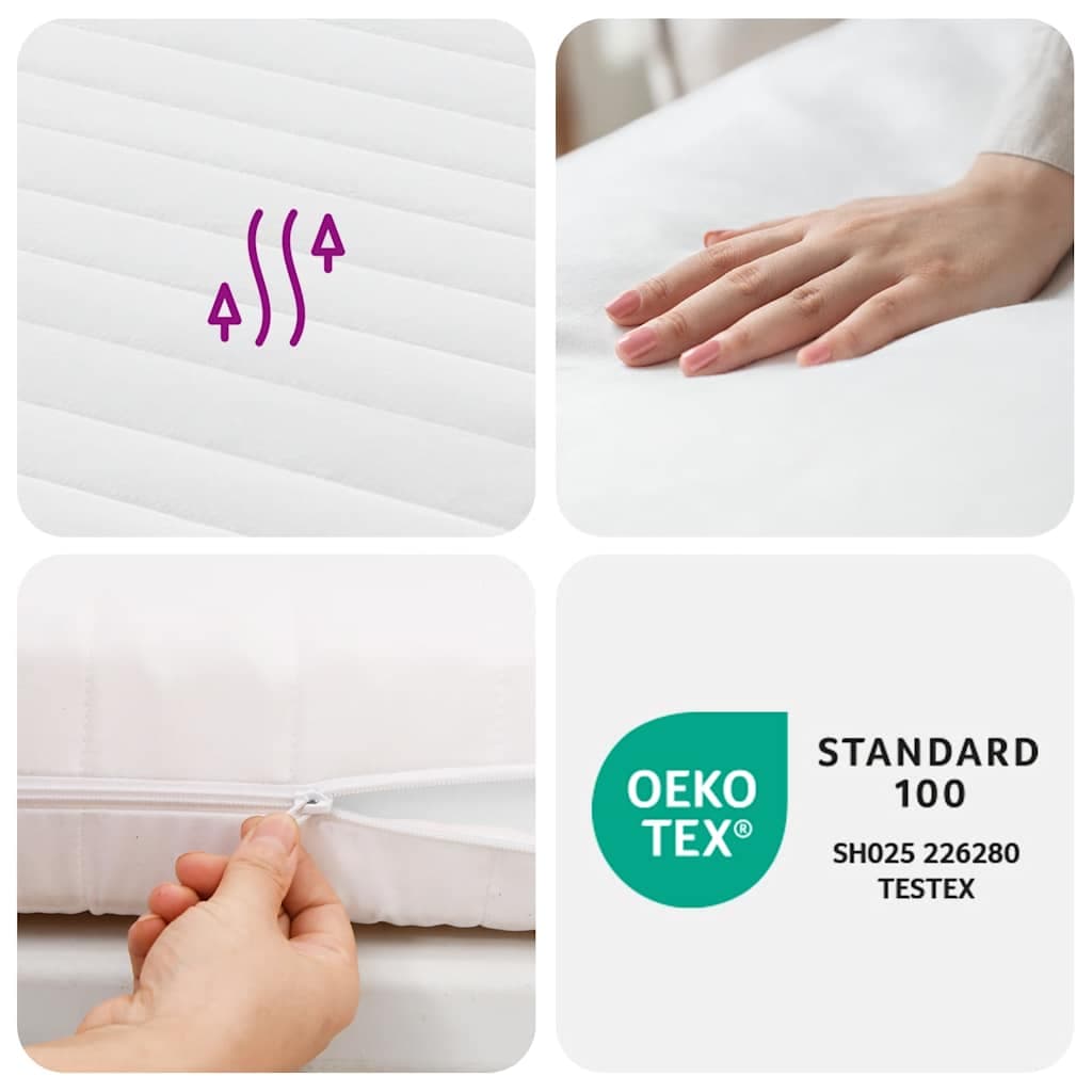 vidaXL Schuimmatras 7 zones hardheid 20 ILD - foto 8